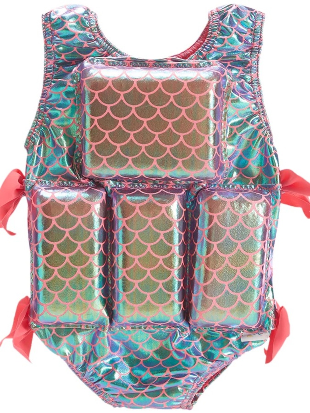 My Pool Pal XS 20-30lb Mermaid Float Swimsuit Vest in Teal and Pink